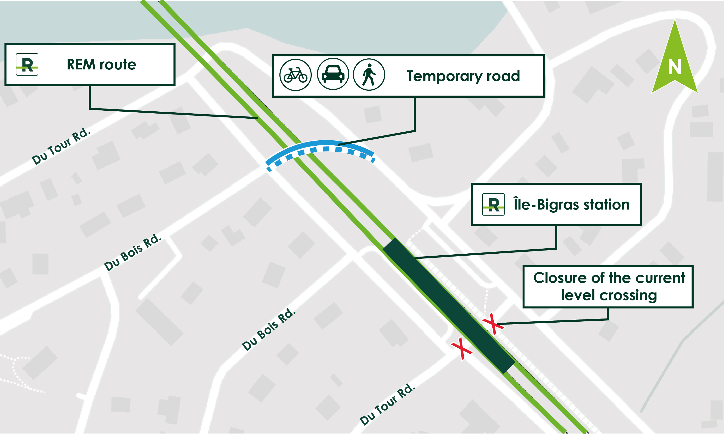 Conversion of level crossings, Laval | REM